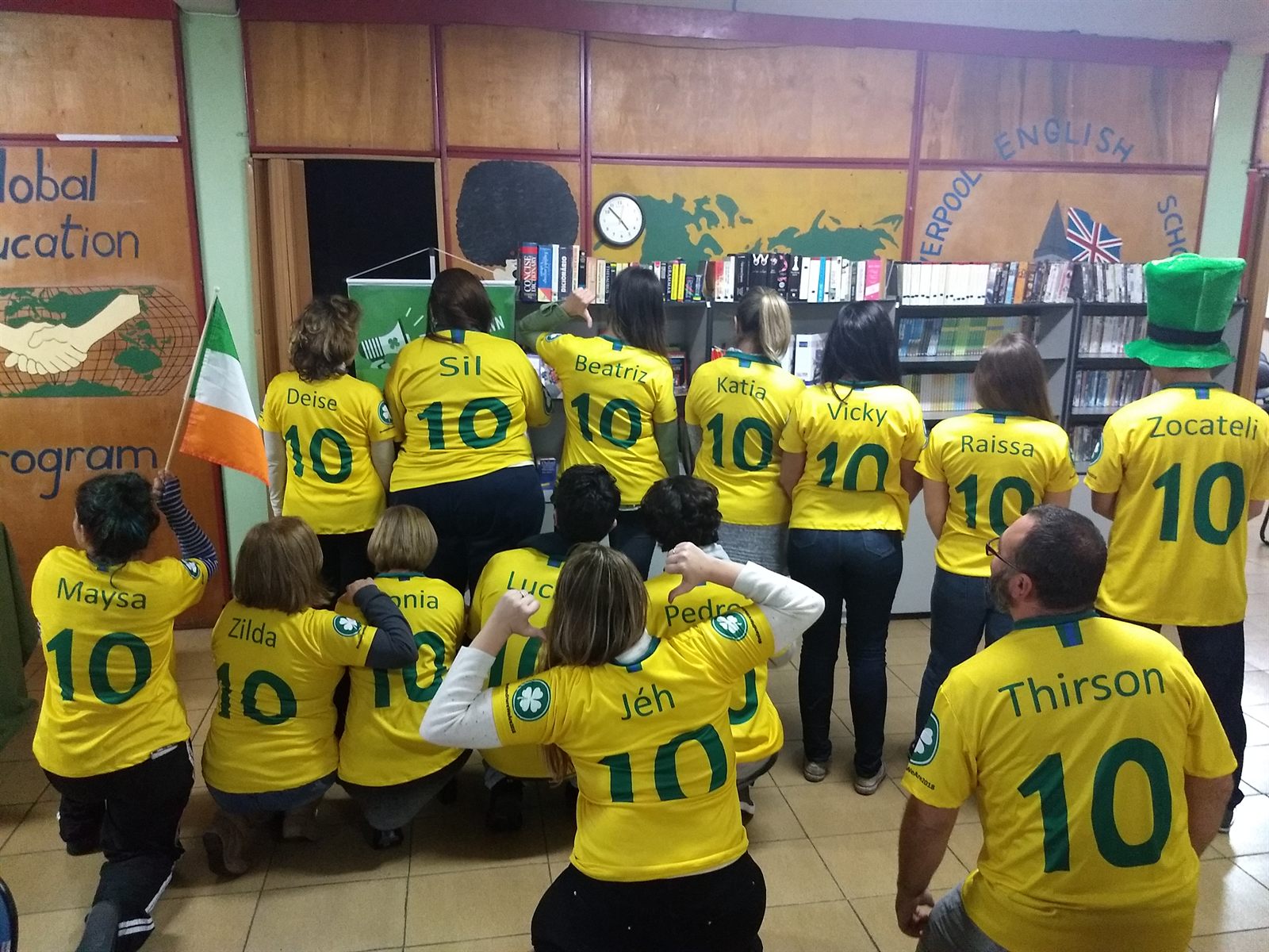 Grupo de estudantes da Liverpool Idiomas em Dublin durante o intercâmbio de 2018